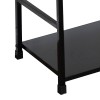 Βιβλιοθήκη Manlo pakoworld μαύρο μέταλλο 58.6x23.5x144εκ