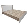 Κρεβάτι με στρώμα Athos Utopia pakoworld sonoma και λευκό 160x200εκ