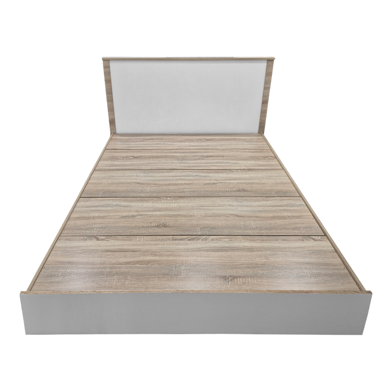 Κρεβάτι με στρώμα Athos Utopia pakoworld sonoma και λευκό 160x200εκ