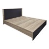 Κρεβάτι με στρώμα Athos Utopia pakoworld sonoma και ανθρακί 160x200εκ