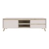 Έπιπλο τηλεόρασης Belka pakoworld κρεμ με oak 155x45x53,6εκ