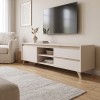 Έπιπλο τηλεόρασης Belka pakoworld κρεμ με oak 155x45x53,6εκ