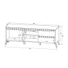 Έπιπλο τηλεόρασης Belka pakoworld κρεμ με oak 155x45x53,6εκ
