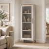 Βιτρίνα Belka pakoworld κρεμ με oak 55,6x45x152,6εκ