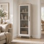 Βιτρίνα Belka pakoworld κρεμ με oak 55,6x45x152,6εκ