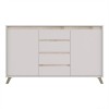 Μπουφές Belka pakoworld κρεμ με oak 155x45x93,7εκ