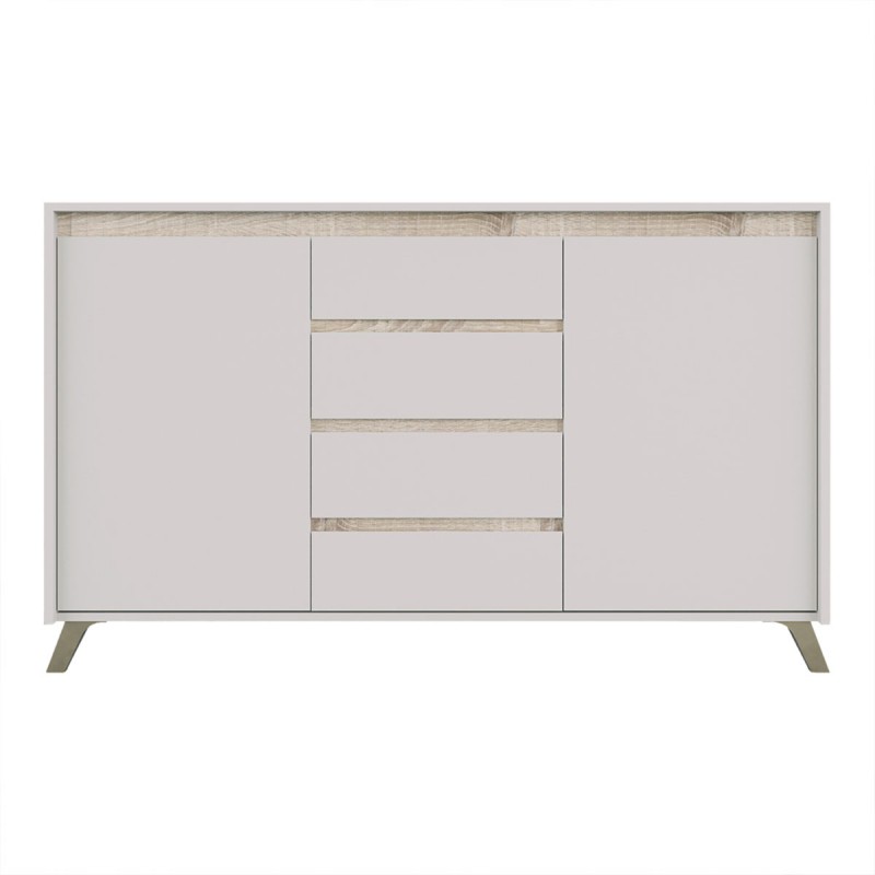 Μπουφές Belka pakoworld κρεμ με oak 155x45x93,7εκ
