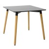 Τραπεζαρία με Καρέκλες Julita γκρι και Τραπέζι Natali μαύρο 80x80x76εκ Σετ 5τεμ