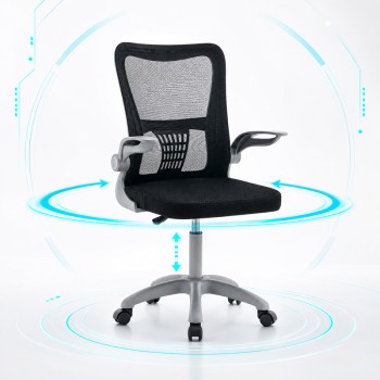 Καρέκλα γραφείου εργασίας Annalise pakoworld μαύρο mesh 57x53x100εκ