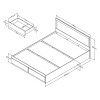 Κρεβάτι με συρτάρι και στρώμα Olympus-Nemesis pakoworld λευκό 150x200εκ