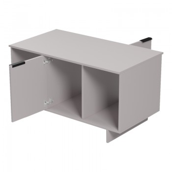 Τραπέζι σαλονιού Nalinda pakoworld taupe 100x55x55εκ