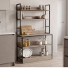 Επιδαπέδια ραφιέρα Oranis pakoworld sonoma-μαύρο 105x38x165εκ