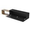 Έπιπλο τηλεόρασης επιτοίχιο Olande pakoworld oak-μαύρο 210x35x48εκ