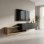 Έπιπλο τηλεόρασης επιτοίχιο Olande pakoworld oak-μαύρο 210x35x48εκ