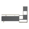 Σύνθετο σαλονιού Defry pakoworld sonoma-ανθρακί 177.5x31.5x110εκ