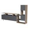 Σύνθετο σαλονιού Defry pakoworld sonoma-ανθρακί 177.5x31.5x110εκ