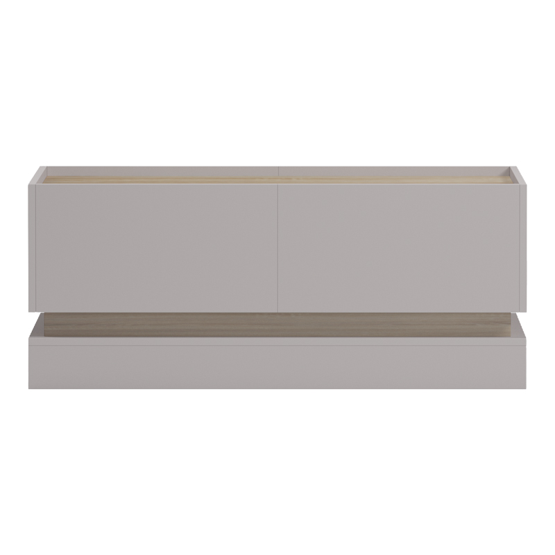 Τραπέζι σαλονιού Wendo pakoworld taupe-sonoma 97x60x40εκ