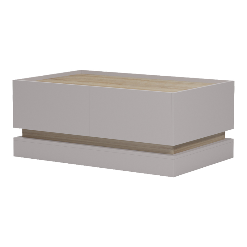 Τραπέζι σαλονιού Wendo pakoworld taupe-sonoma 97x60x40εκ
