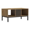 Τραπέζι σαλονιού Delanka pakoworld oak-μαύρο 92x50x46εκ