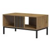 Τραπέζι σαλονιού Delanka pakoworld oak-μαύρο 92x50x46εκ