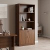 Βιβλιοθήκη γραφείου επαγγελματική Fesialo pakoworld wenge 80x40x180εκ