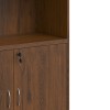 Βιβλιοθήκη γραφείου επαγγελματική Fesialo pakoworld wenge 80x40x180εκ