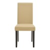 Καρέκλα Zeben pakoworld εκρού PU με πόδι μαύρο rubberwood 43,5x55,5x93,5εκ