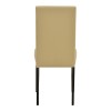 Καρέκλα Zeben pakoworld εκρού PU με πόδι μαύρο rubberwood 43,5x55,5x93,5εκ