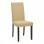 Καρέκλα Zeben pakoworld εκρού PU με πόδι μαύρο rubberwood 43,5x55,5x93,5εκ