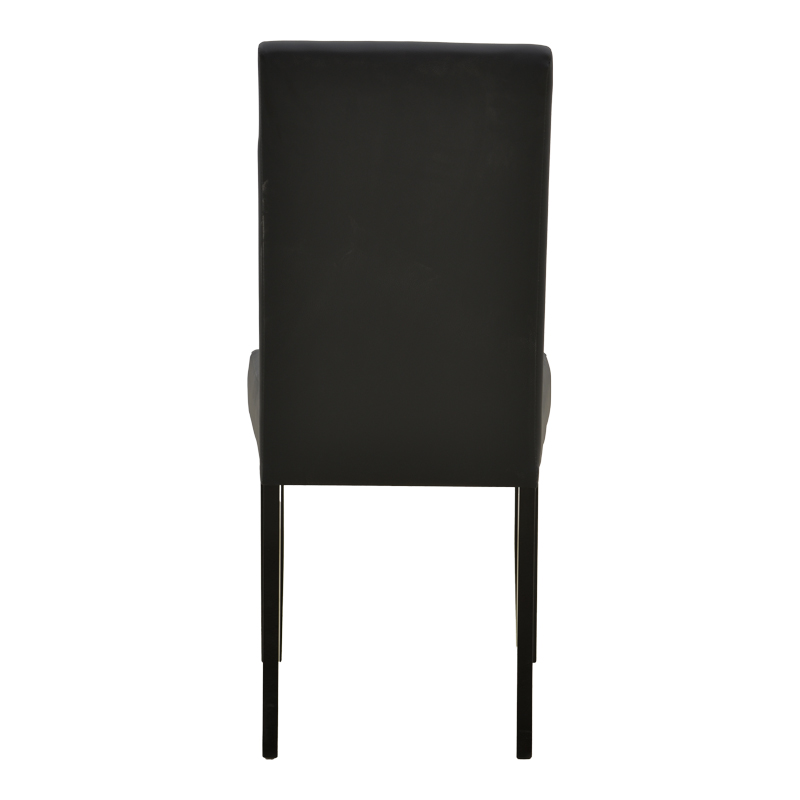 Καρέκλα Zeben pakoworld μαύρο PU με πόδι μαύρο rubberwood 43,5x55,5x93,5εκ