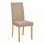 Καρέκλα Zeben pakoworld αντικέ μπεζ ύφασμα με πόδι rubberwood σε φυσική απόχρωση 43,5x55,5x93,5εκ