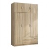 Ντουλάπα τρίφυλλη με πατάρι Alvia pakoworld sonoma 150x51x240εκ
