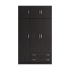 Ντουλάπα τρίφυλλη με πατάρι Alvia pakoworld wenge 150x51x240εκ