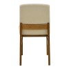 Καρέκλα Dalby pakoworld εκρού ύφασμα καρυδί rubberwood 50x45x85,5εκ