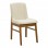 Καρέκλα Dalby pakoworld εκρού ύφασμα καρυδί rubberwood 50x45x85,5εκ