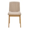 Καρέκλα Dalby pakoworld μπεζ ύφασμα sonoma rubberwood 50x45x85,5εκ