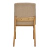 Καρέκλα Dalby pakoworld μπεζ ύφασμα sonoma rubberwood 50x45x85,5εκ