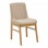 Καρέκλα Dalby pakoworld μπεζ ύφασμα sonoma rubberwood 50x45x85,5εκ