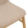 Καρέκλα Dalby pakoworld μπεζ ύφασμα sonoma rubberwood 50x45x85,5εκ