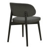 Καρέκλα Siena pakoworld μαύρο ύφασμα και rubberwood 48x50x81εκ