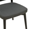 Καρέκλα Siena pakoworld μαύρο ύφασμα και rubberwood 48x50x81εκ