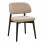 Καρέκλα Siena pakoworld μπεζ ύφασμα μαύρο rubberwood 48x50x81εκ