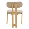 Καρέκλα Genoa pakoworld sonoma rubberwood και μπεζ ύφασμα 50x43x82εκ