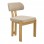 Καρέκλα Genoa pakoworld sonoma rubberwood και μπεζ ύφασμα 50x43x82εκ