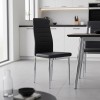 Καρέκλα Parker pakoworld μαύρο PU με πόδι χρωμίου 41x48x96εκ