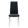 Καρέκλα Parker pakoworld μαύρο PU με πόδι χρωμίου 41x48x96εκ