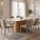 Τραπέζι Karlino pakoworld sintered stone σε όψη τραβερτίνας-mdf σε φυσική απόχρωση 180x90x76εκ