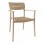 Πολυθρόνα Pilma pakoworld cappuccino PP 57x54x82εκ