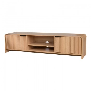 Έπιπλο τηλεόρασης Anfen pakoworld mdf σε φυσική απόχρωση 160x39x40,5εκ