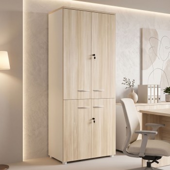 Ντουλάπα γραφείου Armadi pakoworld σε oak-μπεζ 80x40x200εκ
